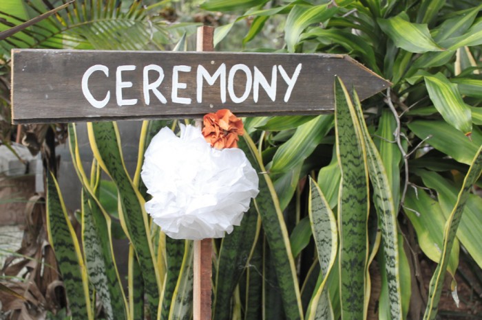 Wooden Ceremony Sign